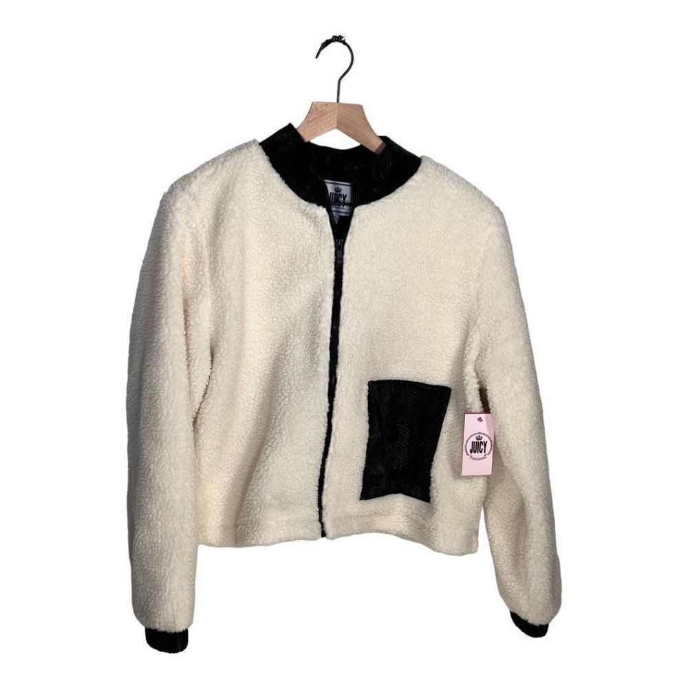 Juicy Couture Sherpa Bomber Jacket Women’s XL Zip Front NWT